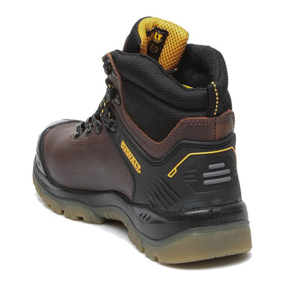 DeWalt Newark Waterproof Safety Hiker Boots Brown Back #colour_brown