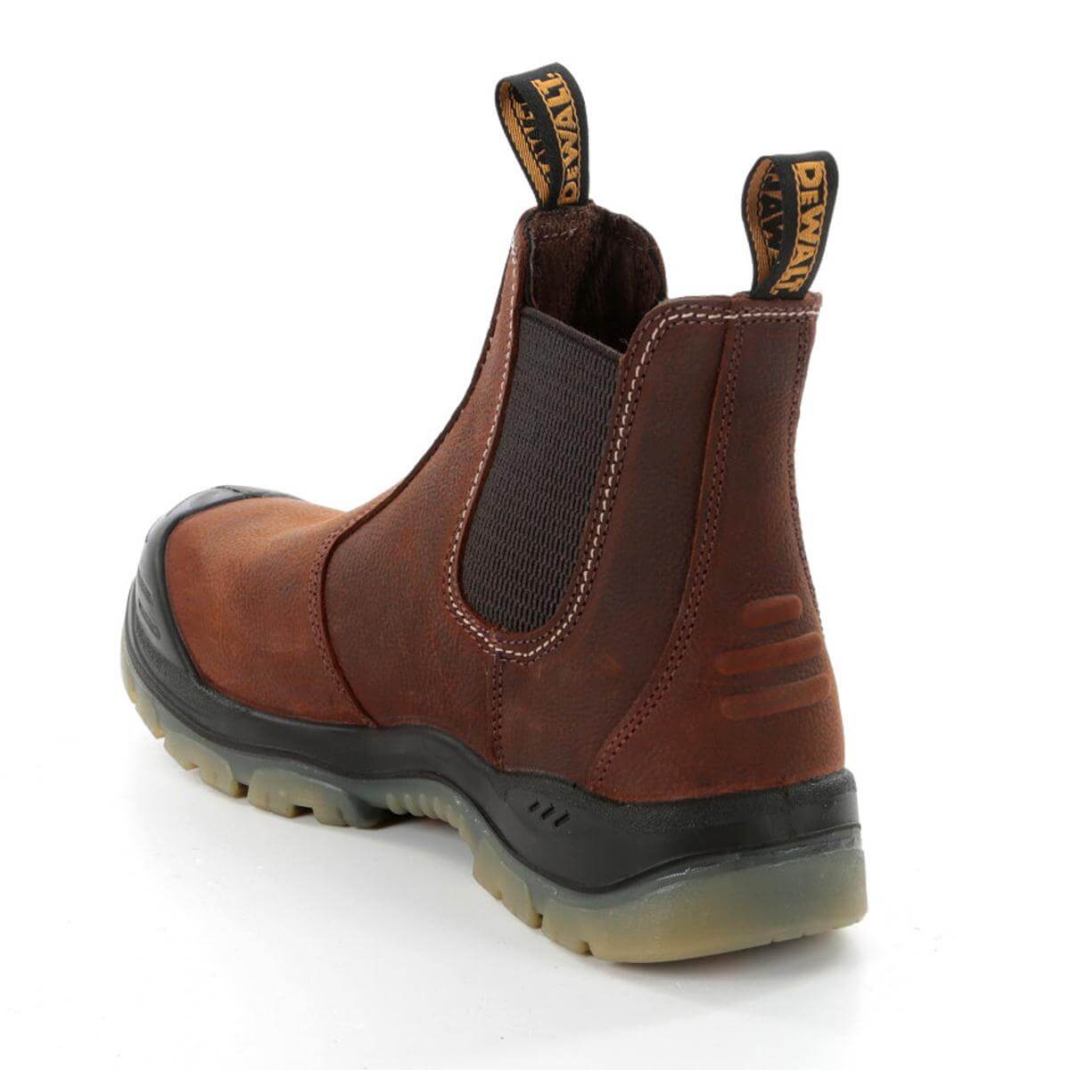 DeWalt Nitrogen Brown Dealer Safety Boots Brown Back #colour_brown