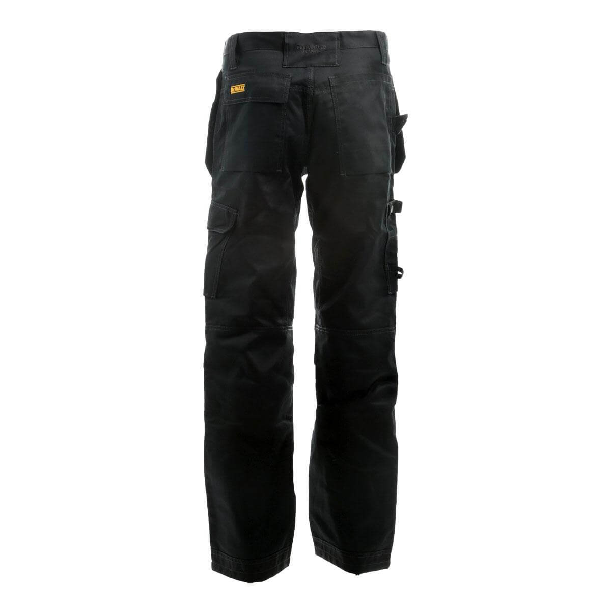 DeWalt Pro Tradesman Black Knee Pad Holster Trousers Black Back #colour_black