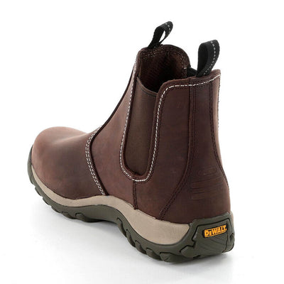 DeWalt Radial Brown Safety Dealer Boots Brown Back #colour_brown