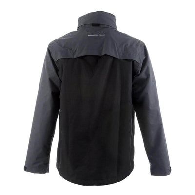 DeWalt Storm Lightweight Waterproof Jacket Grey Black Back #colour_grey-black