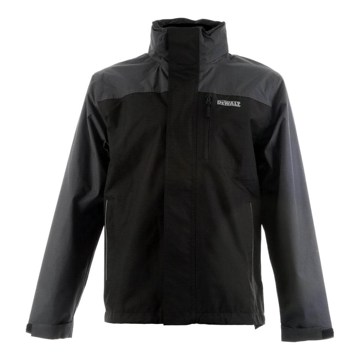 DeWalt Storm Lightweight Waterproof Jacket Grey Black Main #colour_grey-black