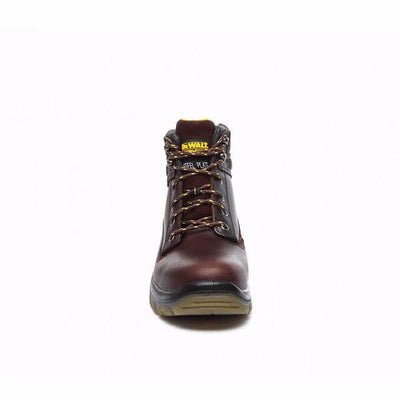 DeWalt Titanium Black 6 Inch Waterproof Safety Boots Brown Front #colour_brown