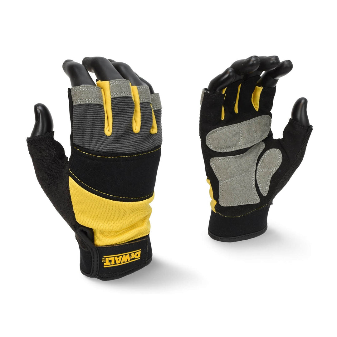 Dewalt DPG213 Fingerless Performance Gloves Orange/Grey/Black 1#colour_orange-grey-black