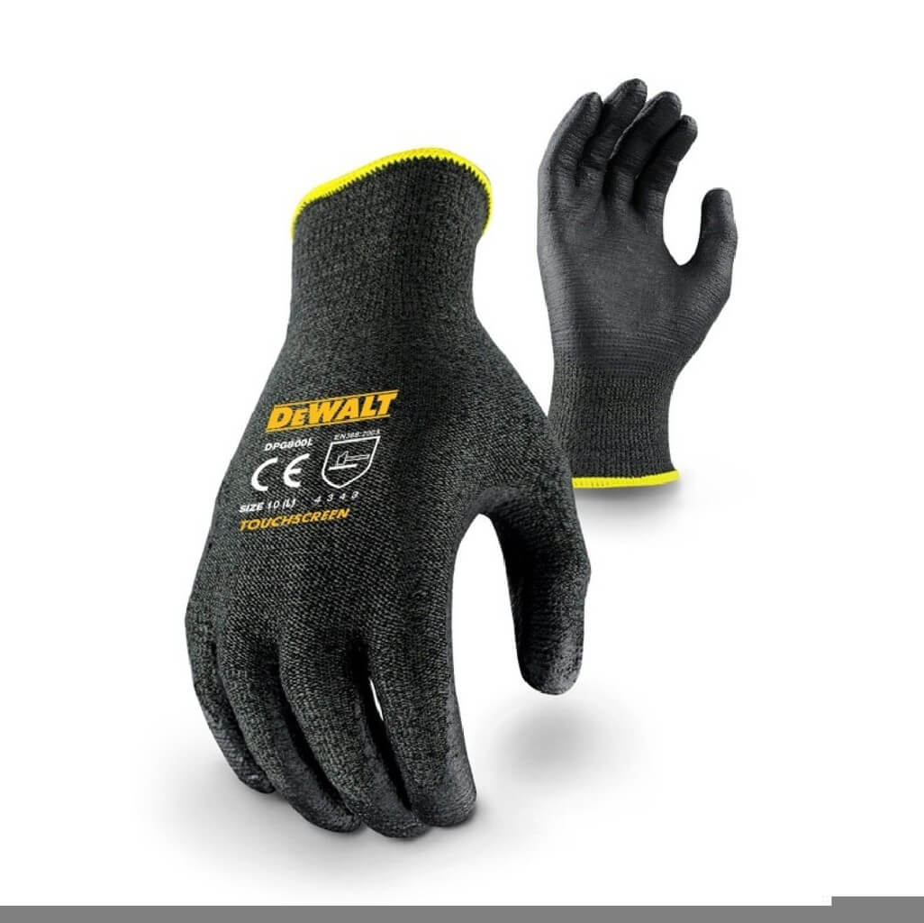 Dewalt DPG800L Touchscreen HPPE Gloves-black-Main