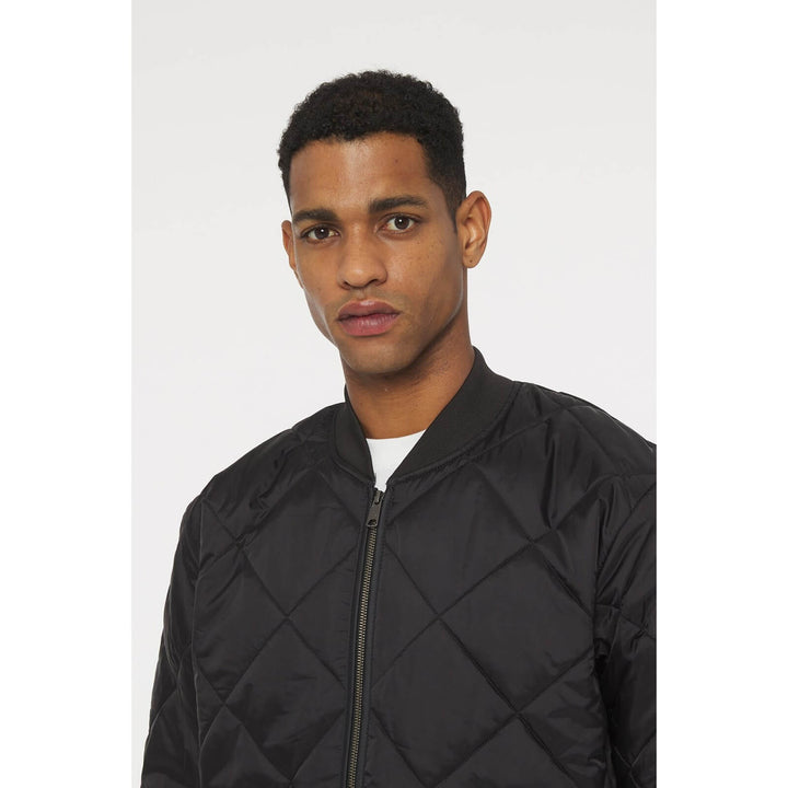 Dickies Diamond Quilted Nylon Jacket Black 4#colour_black