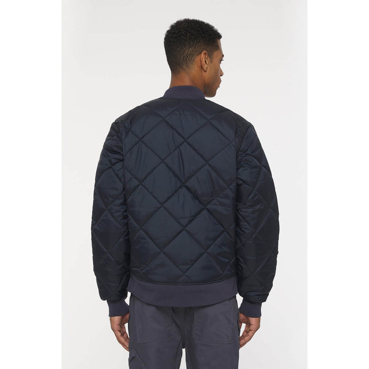 Dickies Diamond Quilted Nylon Jacket Dark Navy 2#colour_dark-navy