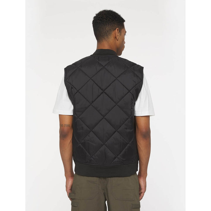 Dickies Diamond Quilted Vest Black 2#colour_black