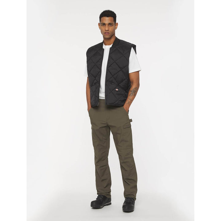 Dickies Diamond Quilted Vest Black 3#colour_black