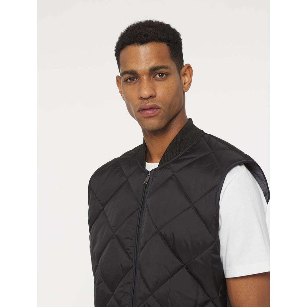 Dickies Diamond Quilted Vest Black 5#colour_black