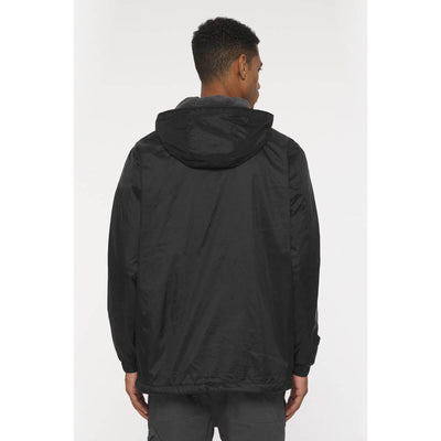Dickies Fleece Lined Nylon Hooded Jacket Black 2#colour_black