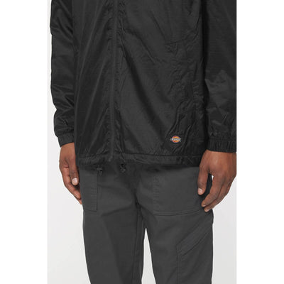 Dickies Fleece Lined Nylon Hooded Jacket Black 6#colour_black