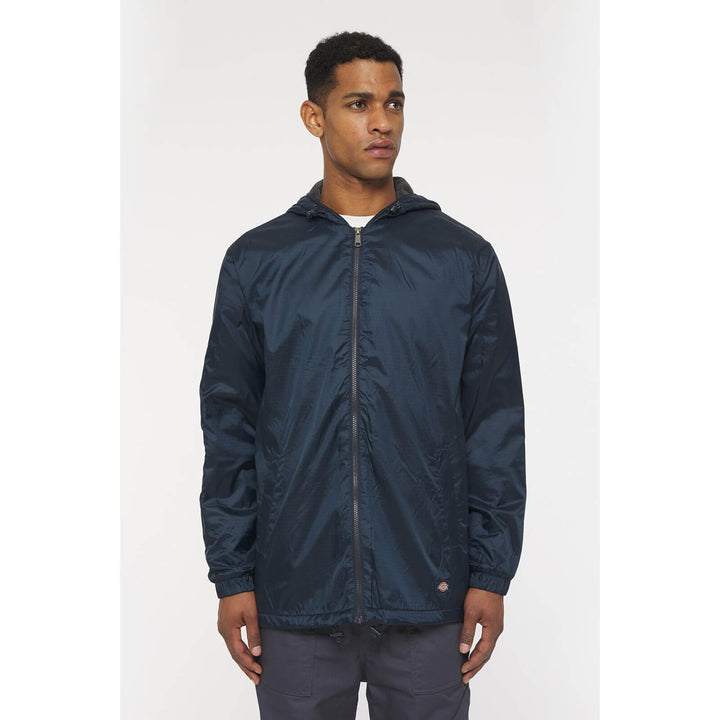 Dickies Fleece Lined Nylon Hooded Jacket Dark Navy 1#colour_dark-navy