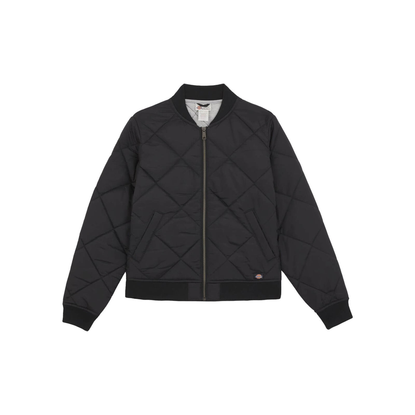 Dickies Womens Quilted Bomber Jacket Black 3#colour_black