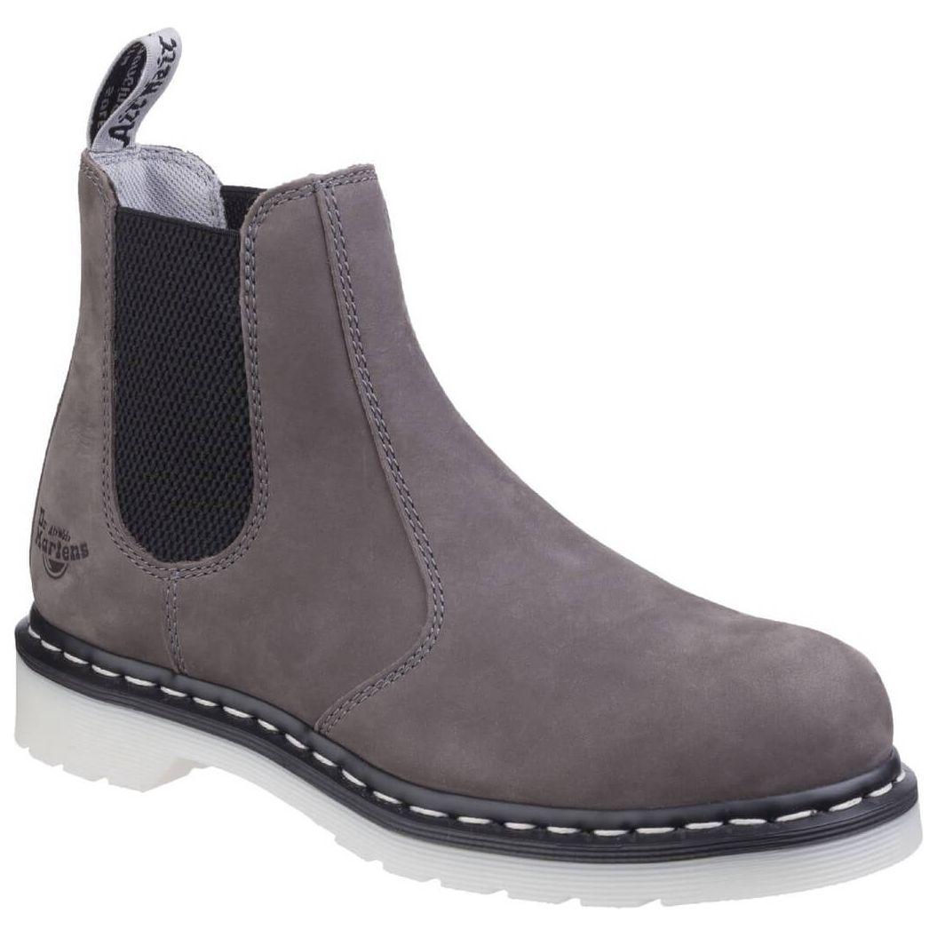 Dr Martens Arbor Chelsea Steel Toe Boots-Grey Wind River-Main