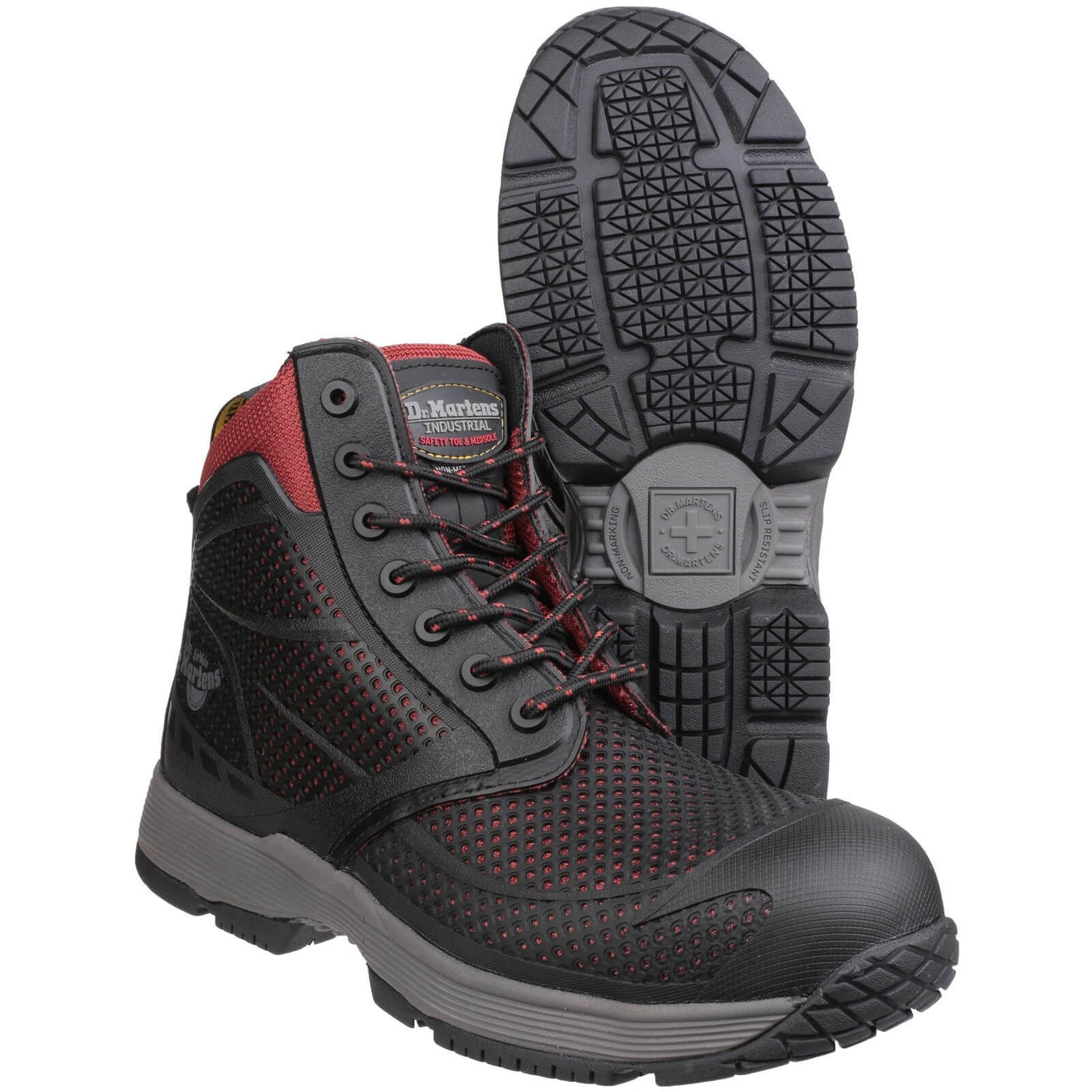 Dr Martens Calamus S1P Non-Metallic Lace up Safety Boots Oxblood 3#colour_oxblood