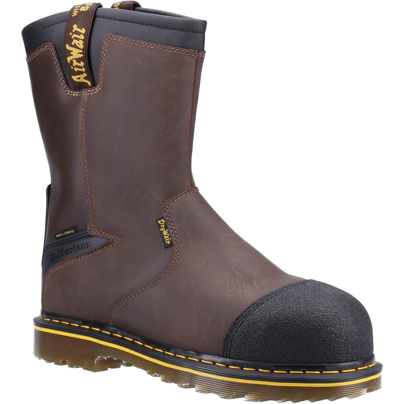 Dr Martens Firth S3 Waterproof Rigger Lace Up Boots Brown 1#colour_brown