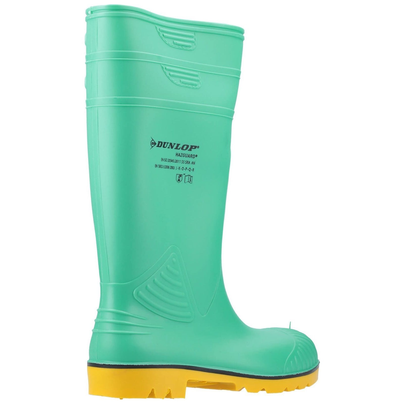 Dunlop Acifort HazGuard Safety Wellies-Green-Black-Yellow-2