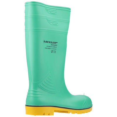 Dunlop Acifort HazGuard Safety Wellies-Green-Black-Yellow-2