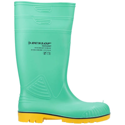 Dunlop Acifort HazGuard Safety Wellies-Green-Black-Yellow-4