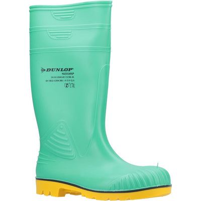 Dunlop Acifort HazGuard Safety Wellies-Green-Black-Yellow-Main