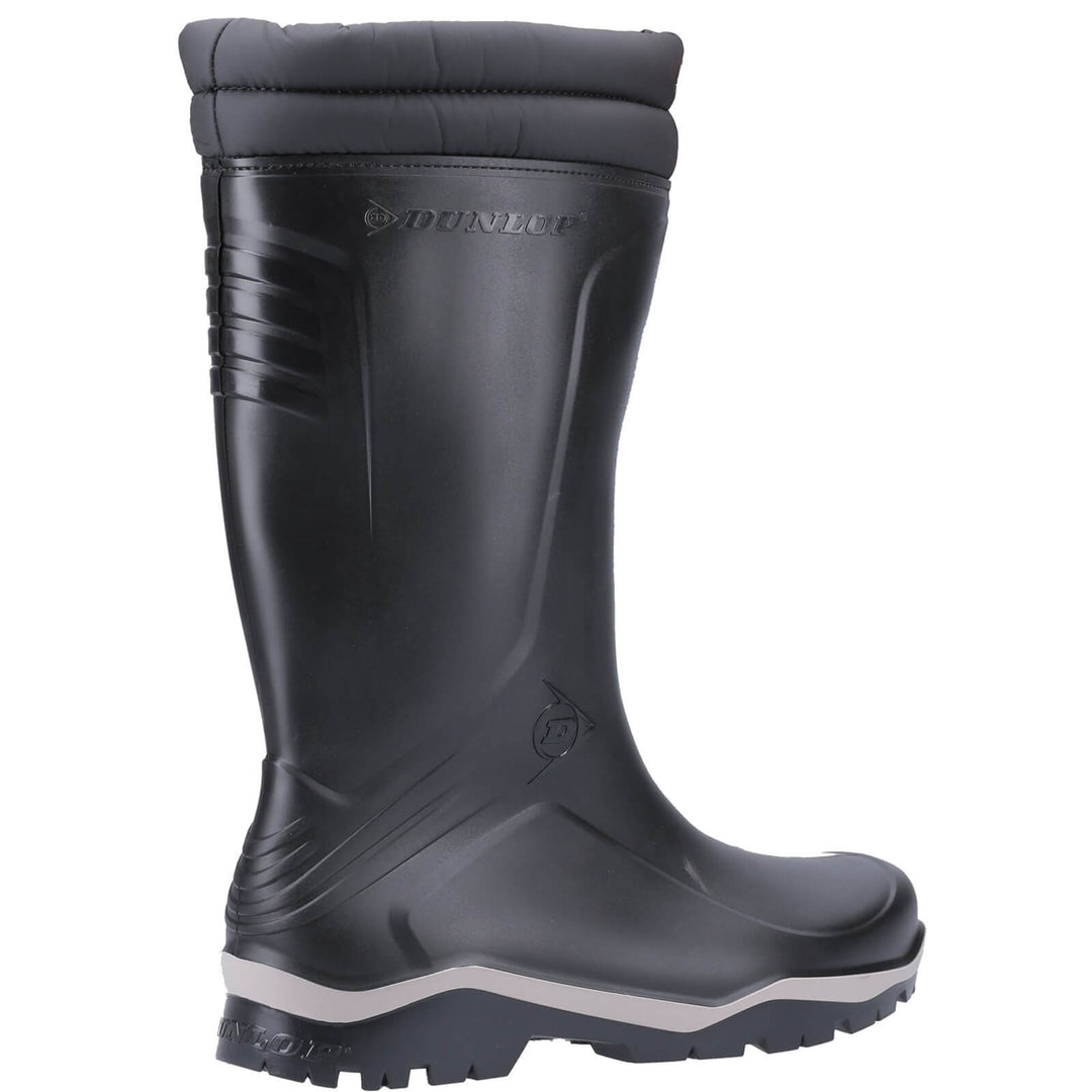 Dunlop Blizzard Plain Rubber Wellington Boots Black 2#colour_black