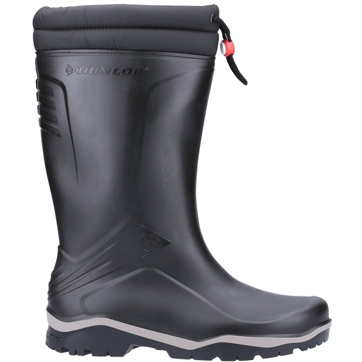 Dunlop Blizzard Plain Rubber Wellington Boots Black 4#colour_black