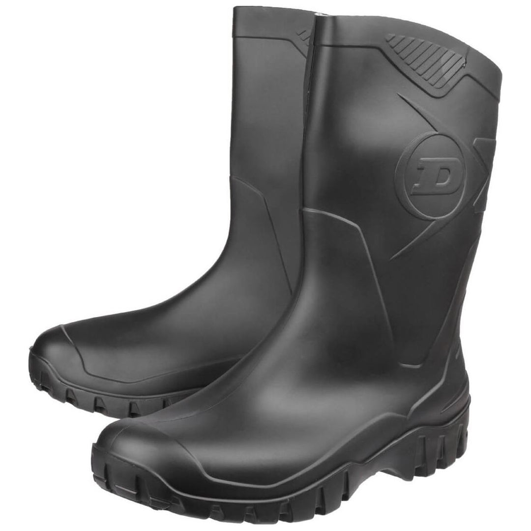 Dunlop Dee Short Wellies-Black-6