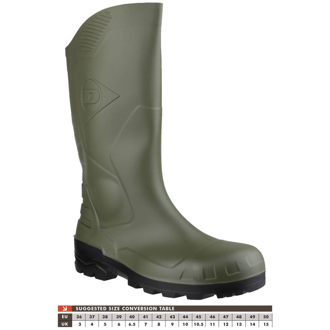 Dunlop Devon Safety Wellies-Green-Black-6