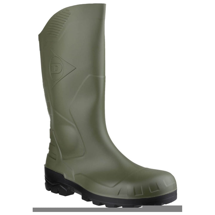 Dunlop Devon Safety Wellies-Green-Black-Main