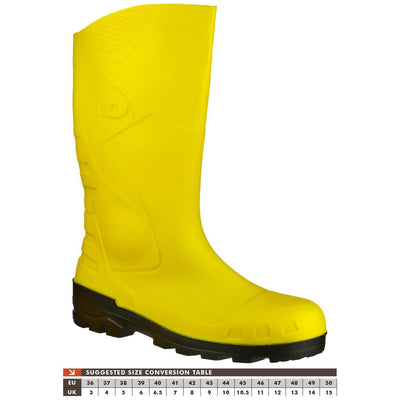 Dunlop Devon Safety Wellies-Yellow-Black-6