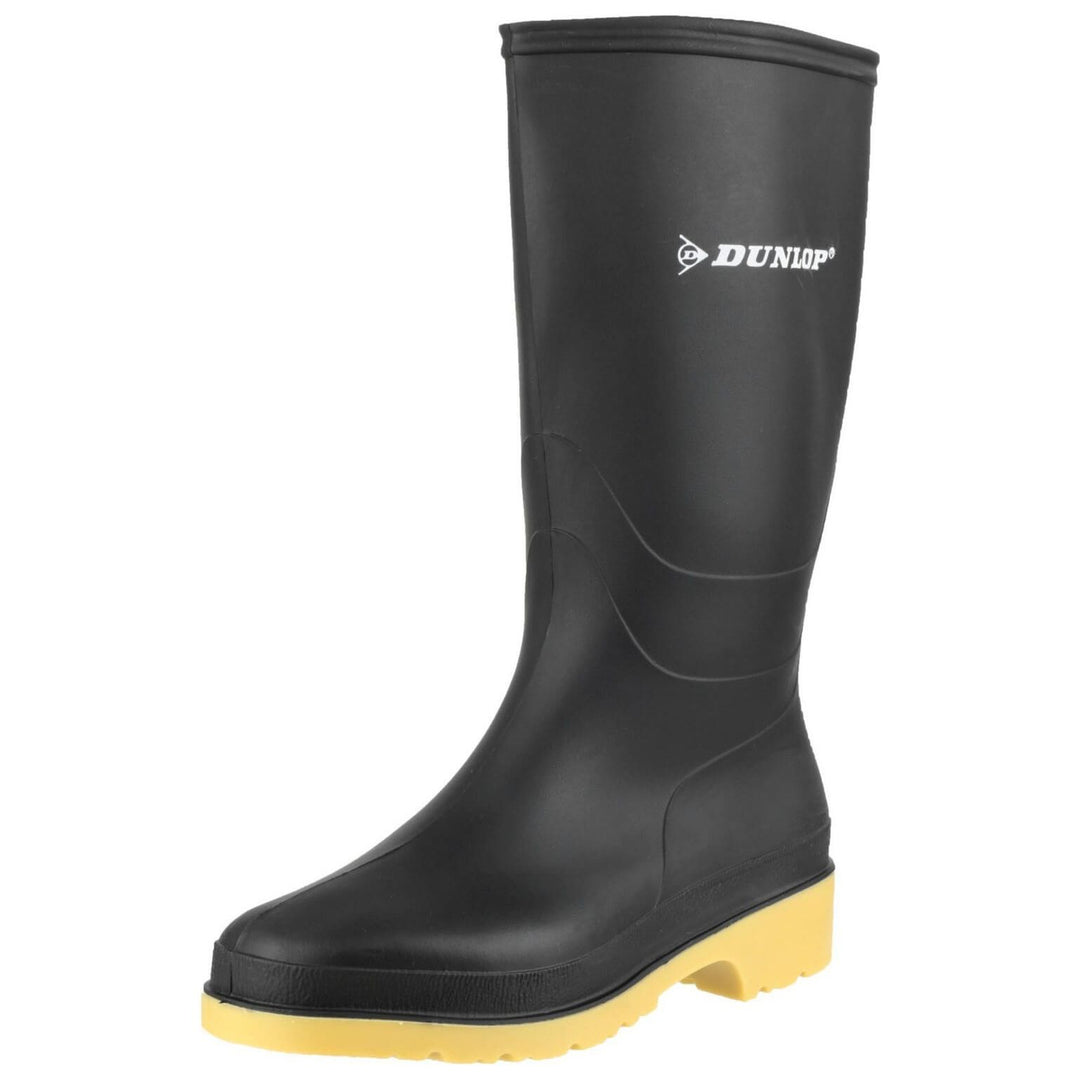 Dunlop Dull Kids Wellies-Black-8