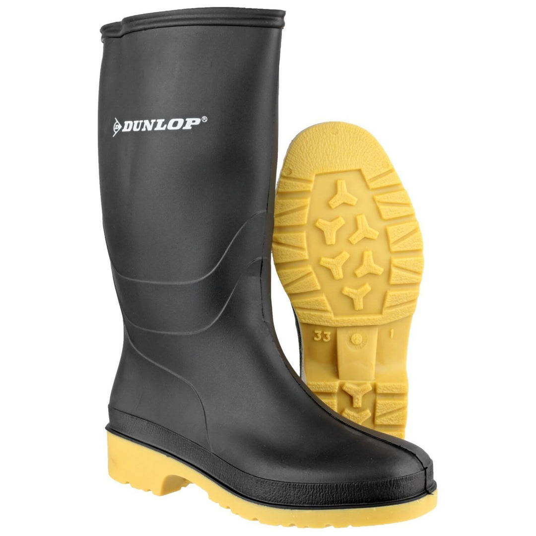 Dunlop Dulls Wellington Boots-Black-3