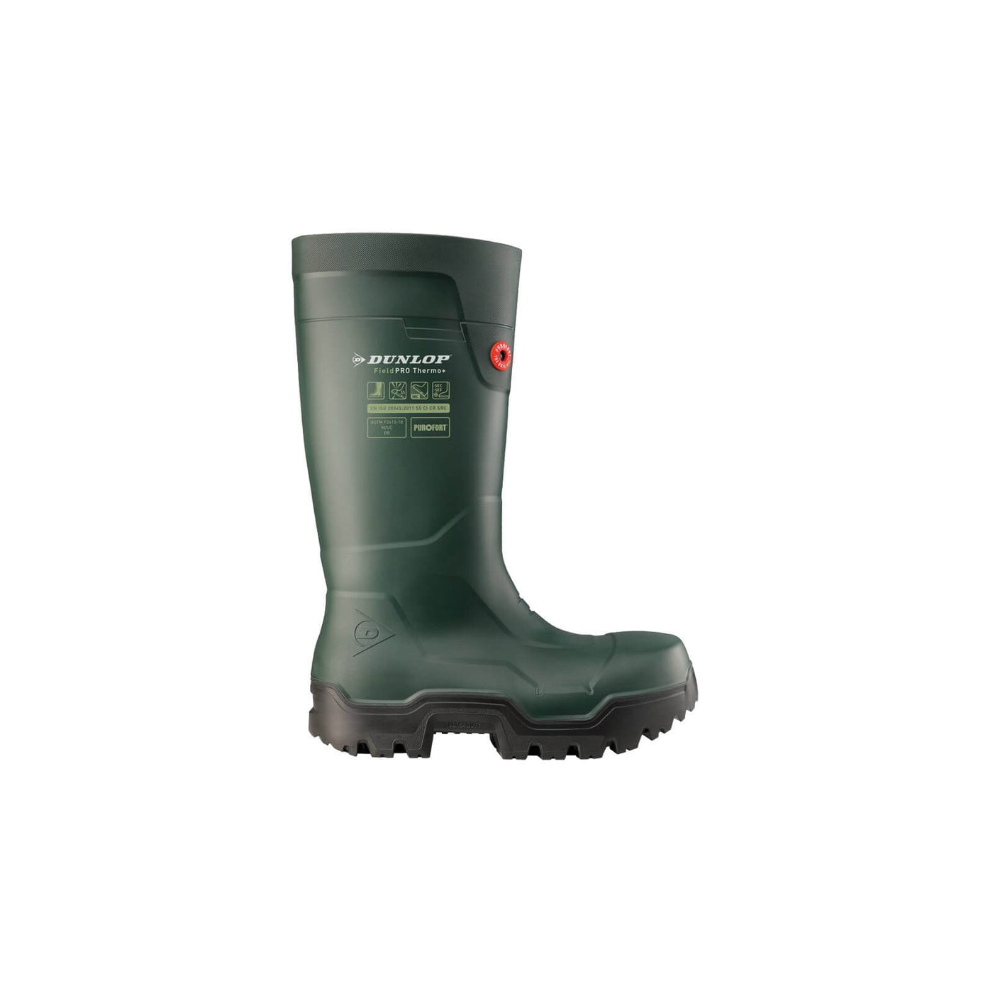 Dunlop FIELDPRO THERMO+ Safety Wellingtons Green 5#colour_green