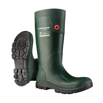 Dunlop FieldPro Wellington Boots Green 1#colour_green