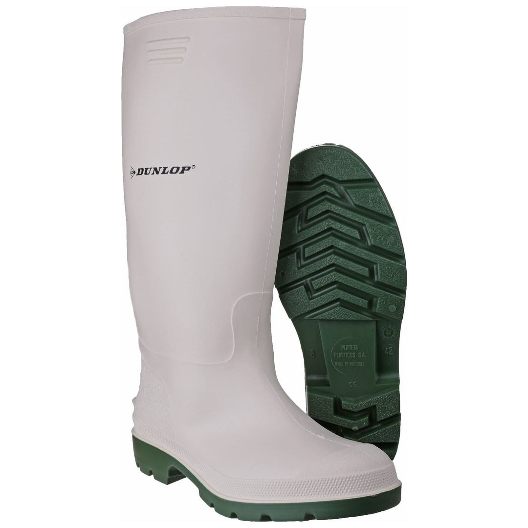 Dunlop Pricemastor PVC Wellies-White-green -3