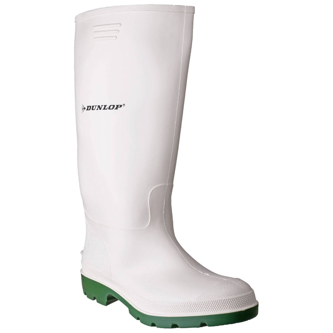 Dunlop Pricemastor PVC Wellies-White-green -Main