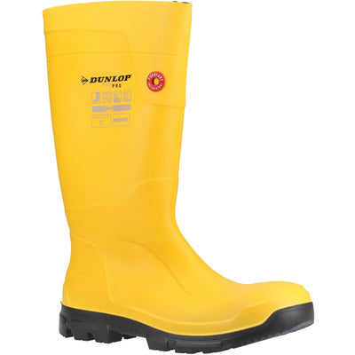 Dunlop Purofort FieldPRO Full Safety Wellington Boots Yellow/Black 1#colour_yellow-black