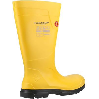 Dunlop Purofort FieldPRO Full Safety Wellington Boots Yellow/Black 2#colour_yellow-black