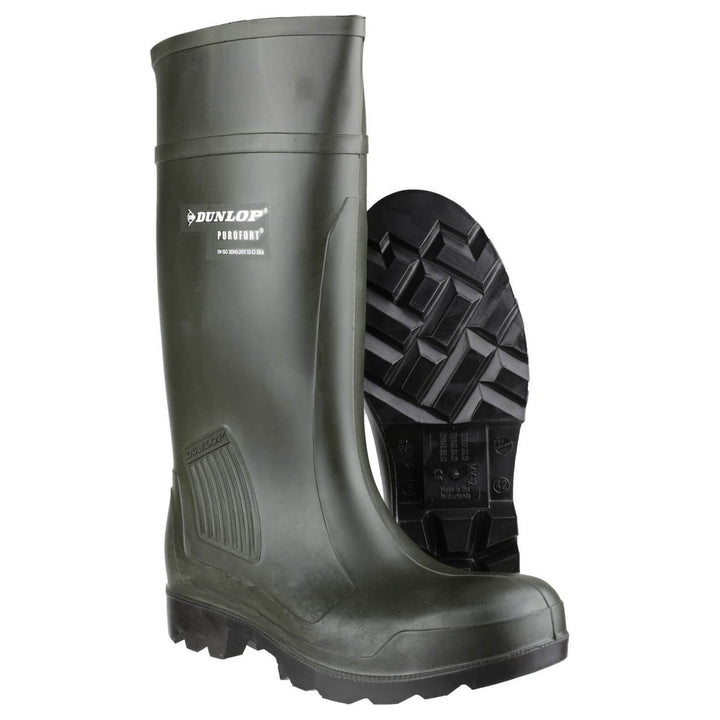 Dunlop Purofort Professional Safety Wellies-Green-3