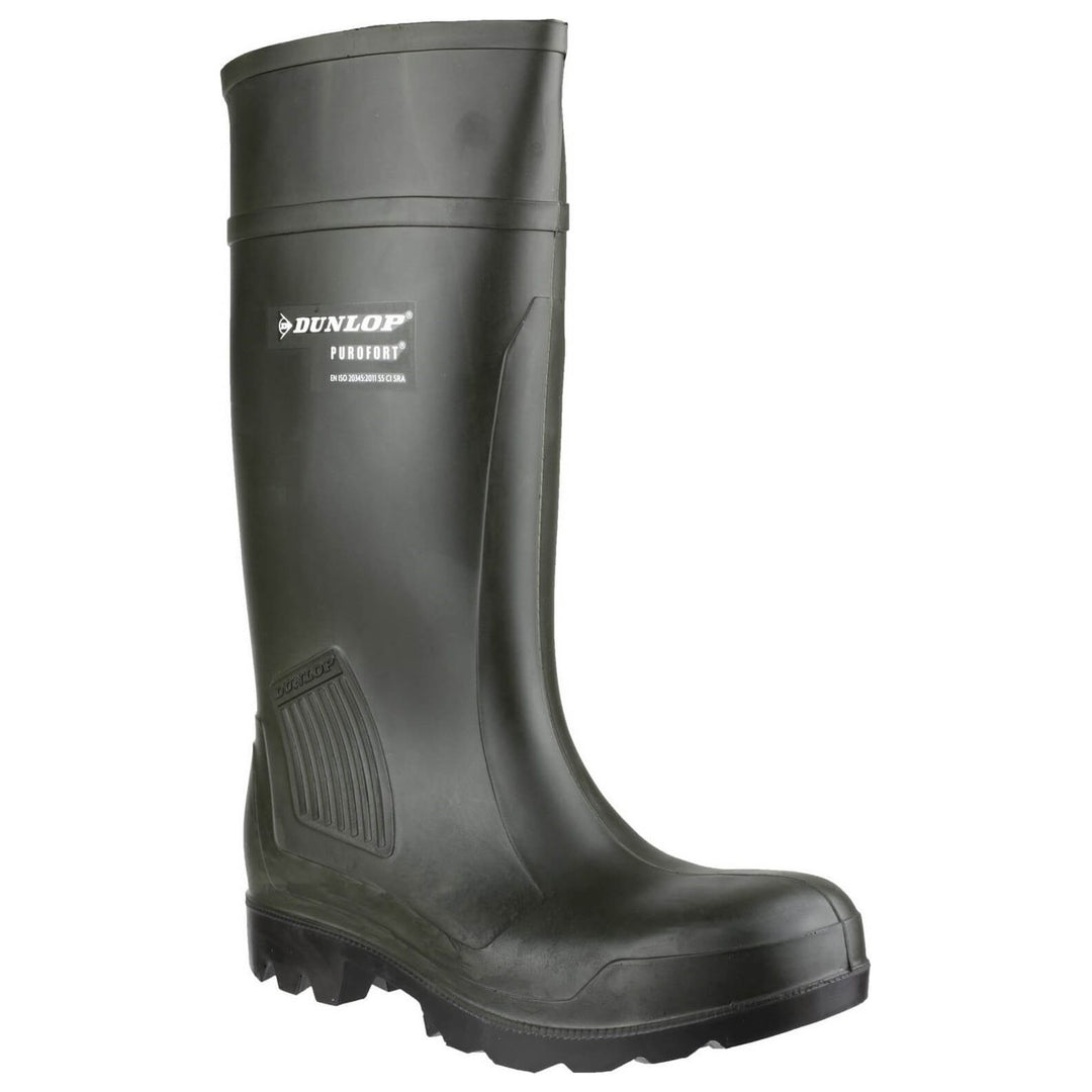 Dunlop Purofort Professional Safety Wellies-Green-Main