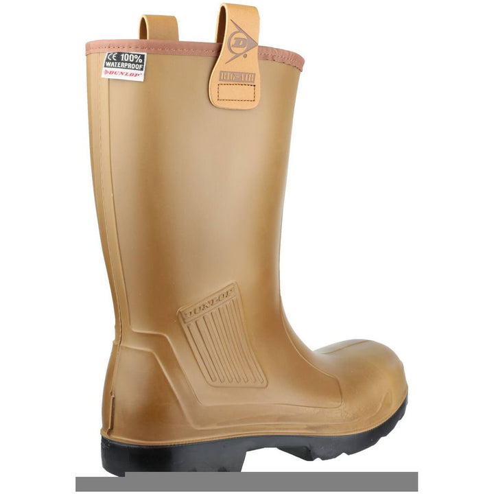 Dunlop Purofort Rig Air Safety Wellies-Brown-2