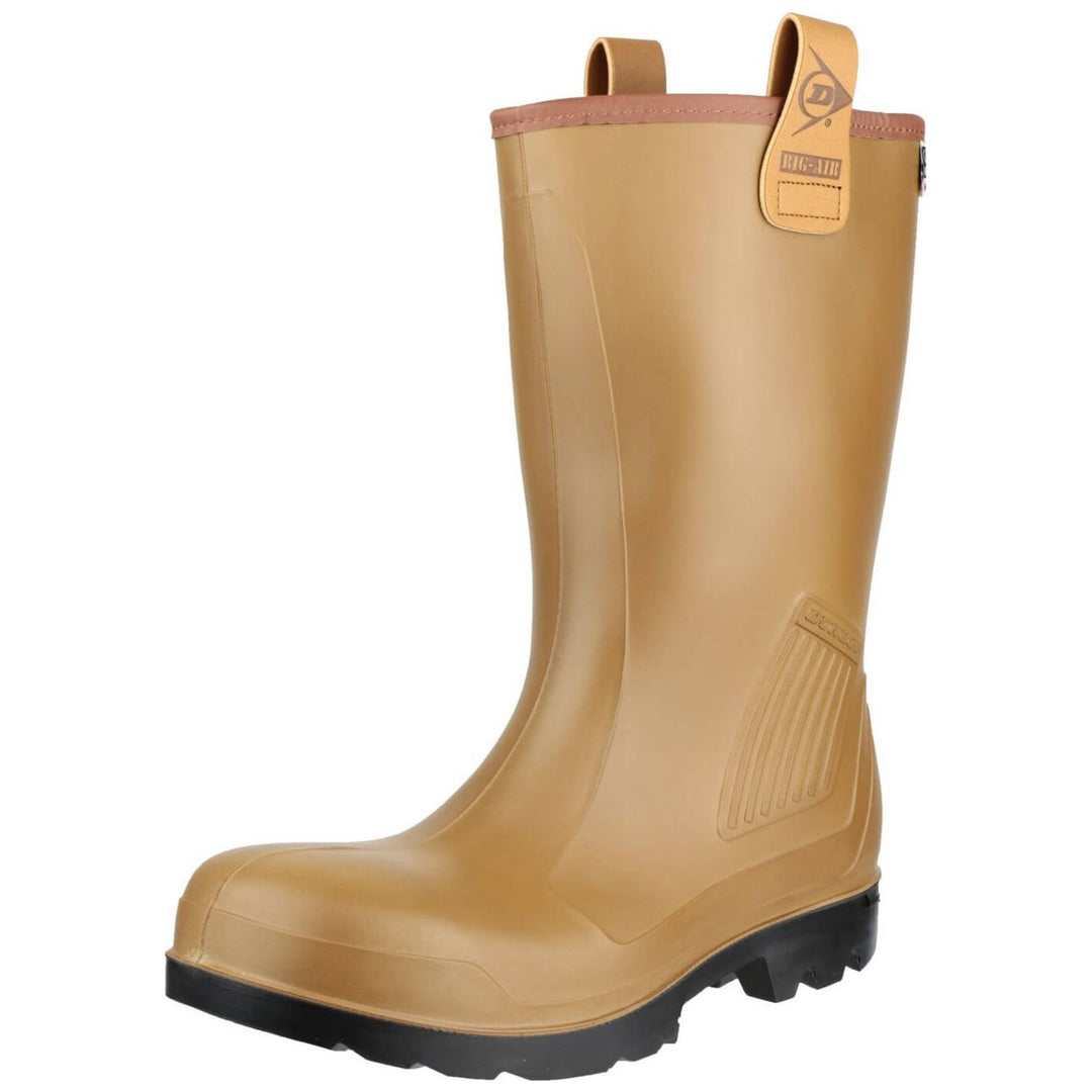 Dunlop Purofort Rig Air Safety Wellies-Brown-5