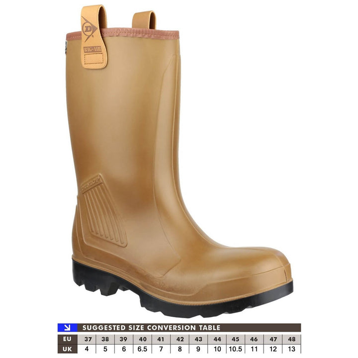 Dunlop Purofort Rig Air Safety Wellies-Brown-6