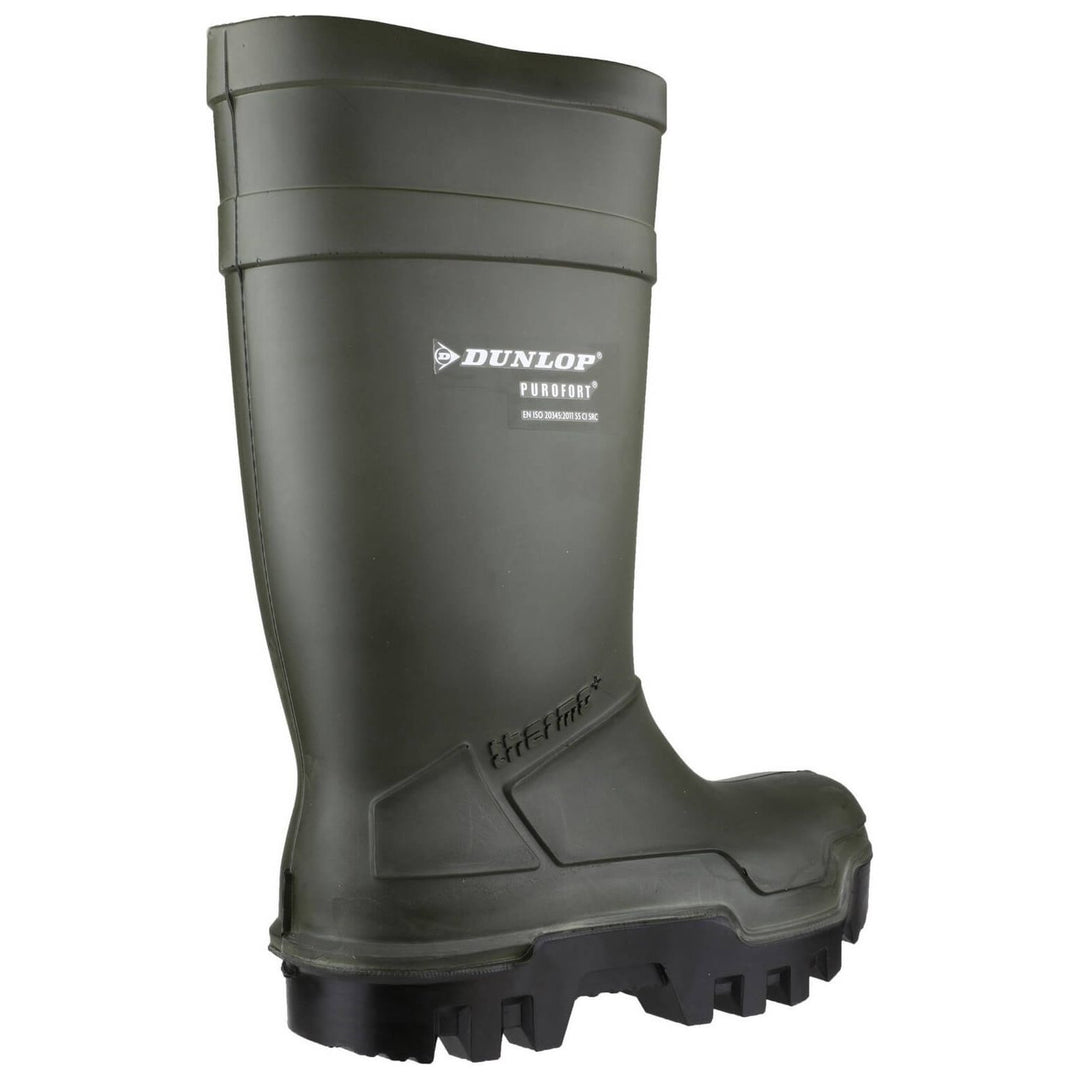 Dunlop Purofort Thermo+ Safety Wellies-Green-2