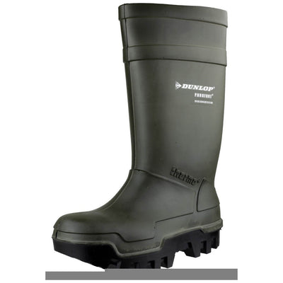 Dunlop Purofort Thermo+ Safety Wellies-Green-5