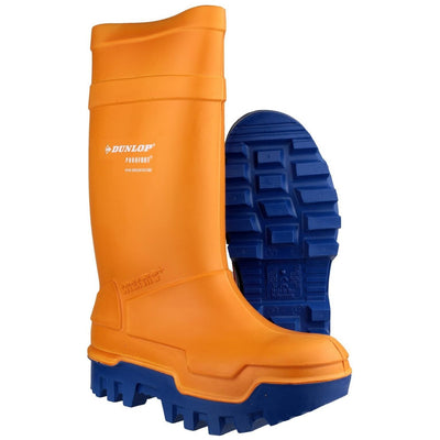 Dunlop Purofort Thermo+ Safety Wellies-Orange-3