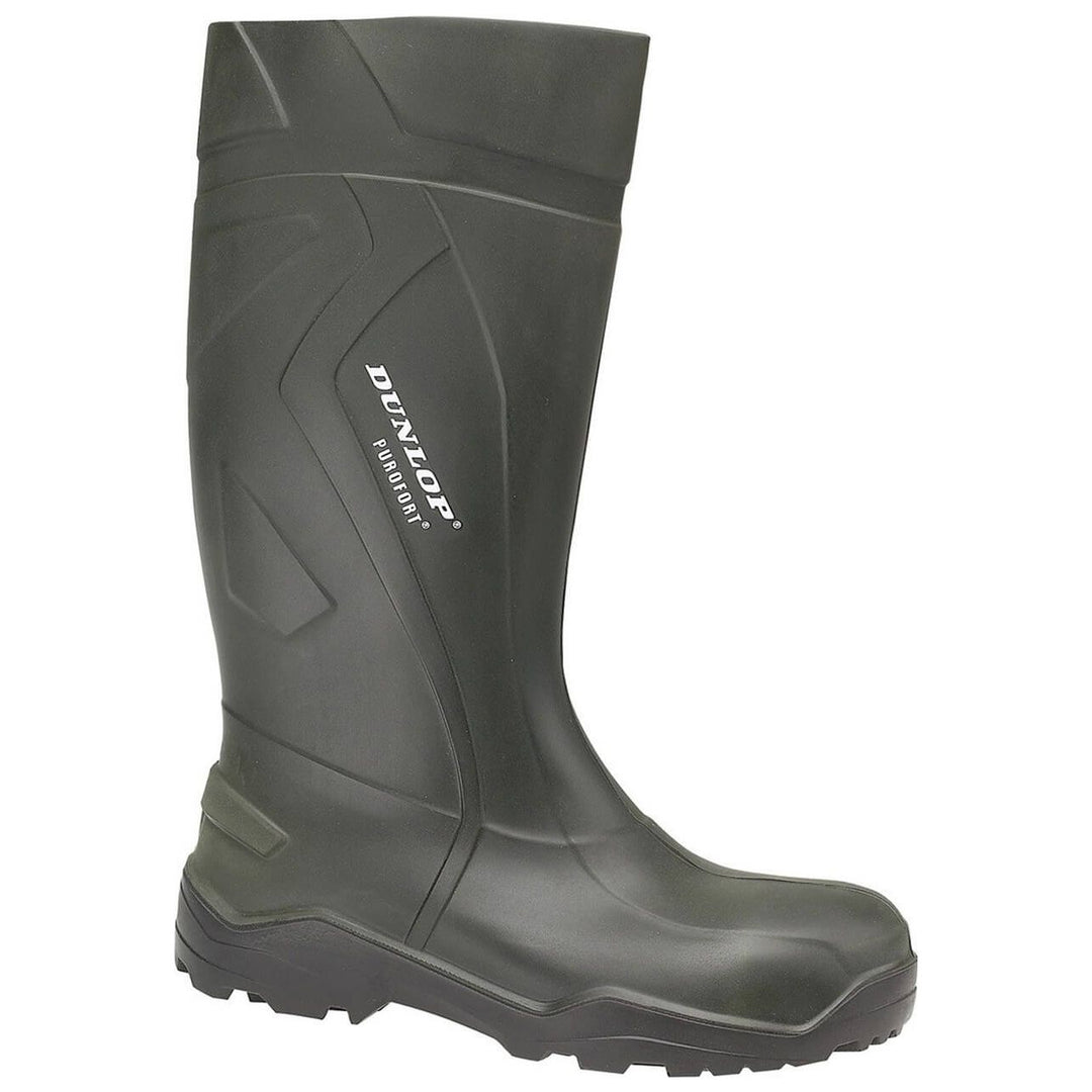 Dunlop Purofort+ Farming Wellies-Green-5