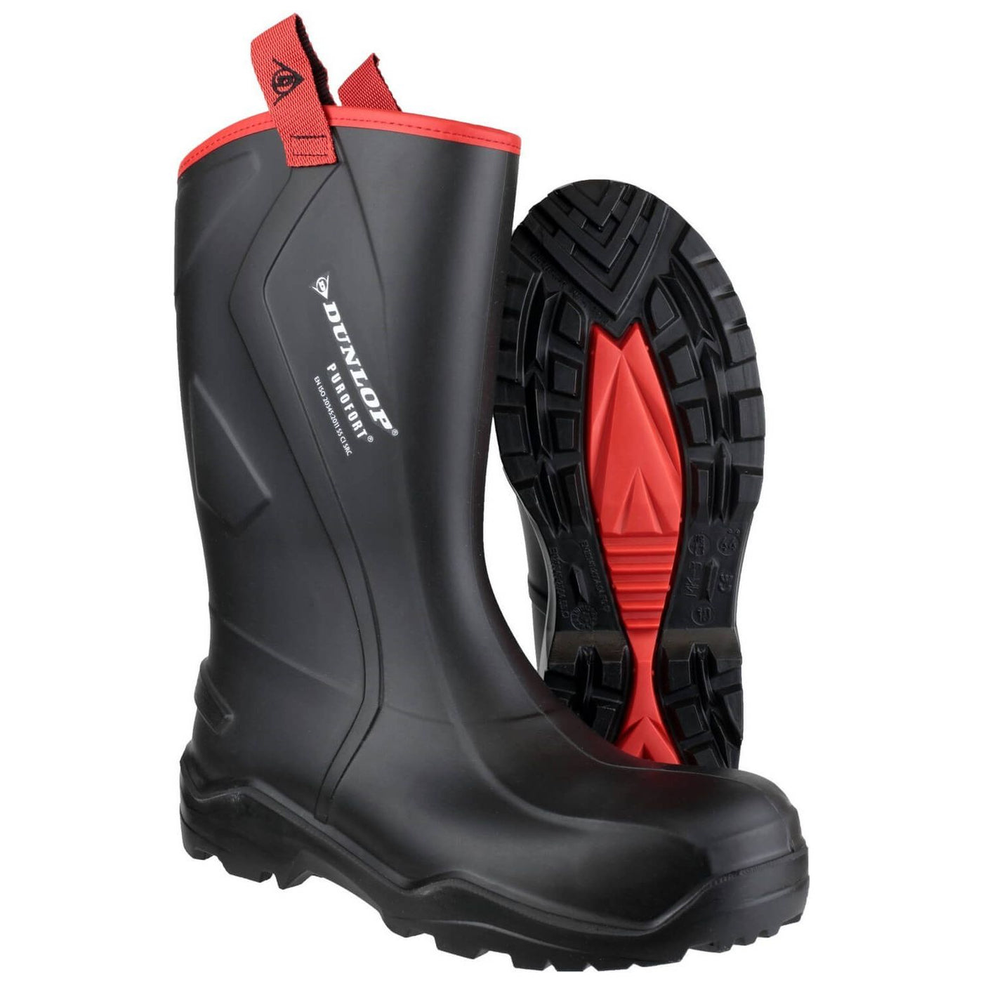 Dunlop Purofort+ Rugged Safety Wellies-Black-3
