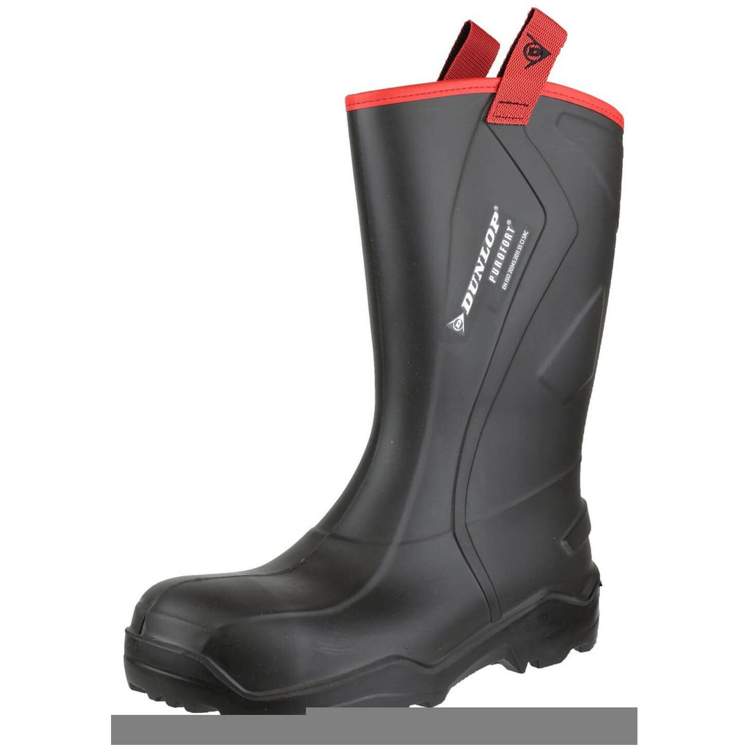 Dunlop Purofort+ Rugged Safety Wellies-Black-5